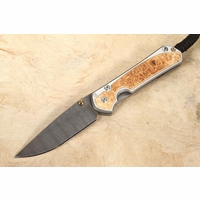 Chris Reeve Small Sebenza 31 Box Elder & Ladder Damascus #4