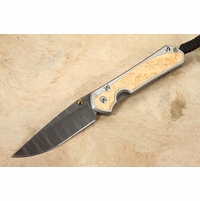 Chris Reeve Small Sebenza 31 Box Elder & Ladder Damascus #9