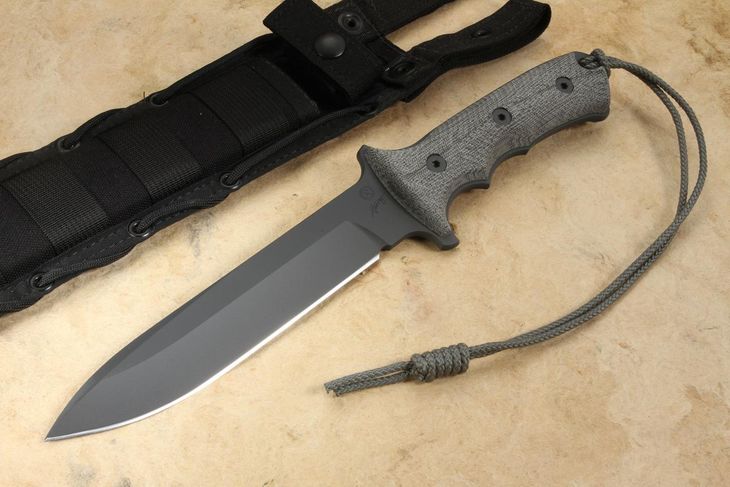 Chris Reeve Green Beret 7" - Non Serrated - Black Cerakote - MagnaCut (ONE PER HOUSEHOLD)