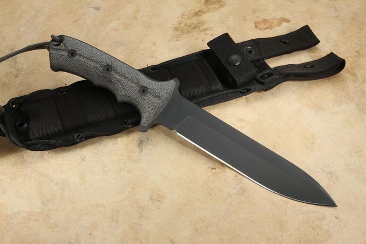 Chris Reeve Green Beret 7" - Non Serrated - Black Cerakote - MagnaCut (ONE PER HOUSEHOLD)