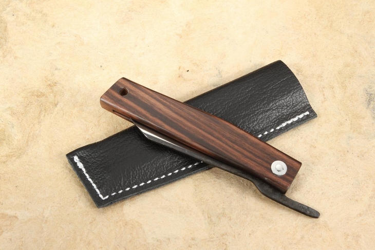Hiroaki Ohta FK7 Ebony Wood Friction Folder - Higonokami Style