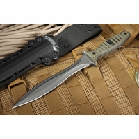 RMJ Jungle Dagger Dirty Olive G10 Tactical Fixed Blade