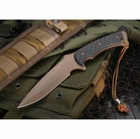 Spartan Blades Ares Flat Dark Earth & Black Micarta  - S45VN252