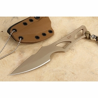Spartan Blades Enyo Flat Dark Earth - Neck Knife Fixed Blade - CPM MagnaCut