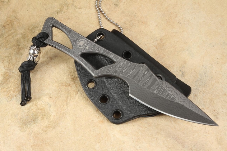 Spartan Blades Exclusive Enyo Fixed Blade with Stainless Ladder Damascus
