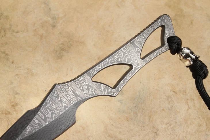 Spartan Blades Exclusive Enyo Fixed Blade with Stainless Ladder Damascus