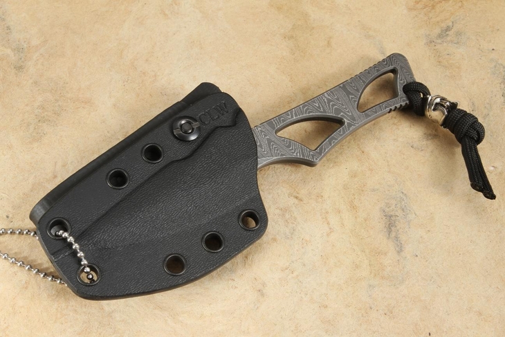 Spartan Blades Exclusive Enyo Fixed Blade with Stainless Ladder Damascus