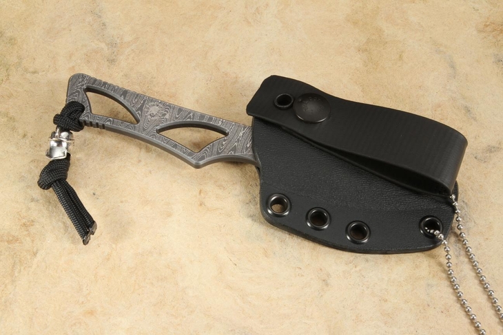 Spartan Blades Exclusive Enyo Fixed Blade with Stainless Ladder Damascus