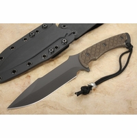 Spartan Blades Horkos - Flat Black & Green Micarta - Kydex Sheath - MagnaCut