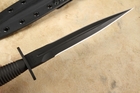 Spartan Blades Ronin F/S Dagger - Black Handle - Black MagnaCut Blade - Black Kydex