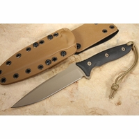 Spartan Blades Moros Fighter - FDE / Black - Tan Kydex Sheath - S45VN