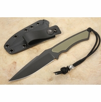 Spartan Blades Phrike Knife - Black - Green G 10 - Black Kydex -MagnaCut