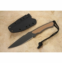 Spartan Blades Phrike Knife - Black - Tan G10 - Black Kydex - S45VN