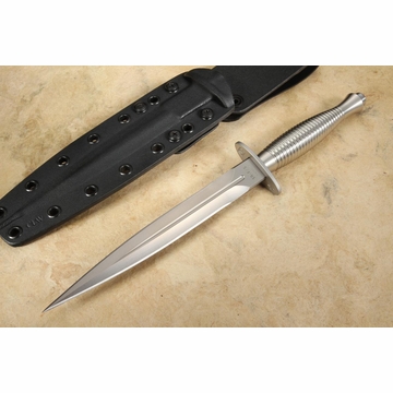 Spartan Blades Ronin F/S Dagger - Satin Handle - Satin MagnaCut Blade - Black Kydex