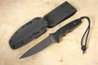 Spartan Blades TT Tactical Trout - Black on Black Harsey Design Fixed Blade