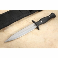 Spartan Harsey Dagger - Exclusive - Blasted Blade - Black Handle - Nylon Sheath