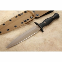 Spartan Harsey Dagger - FDE Blade / Black Handle - FDE Kydex Sheath -S45VN