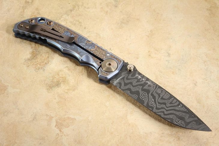 Spartan Harsey Folder - Angel - Chad Nichols Damascus