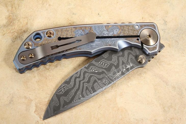 Spartan Harsey Folder - Angel - Chad Nichols Damascus