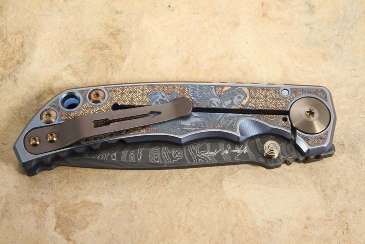 Spartan Harsey Folder - Angel - Chad Nichols Damascus