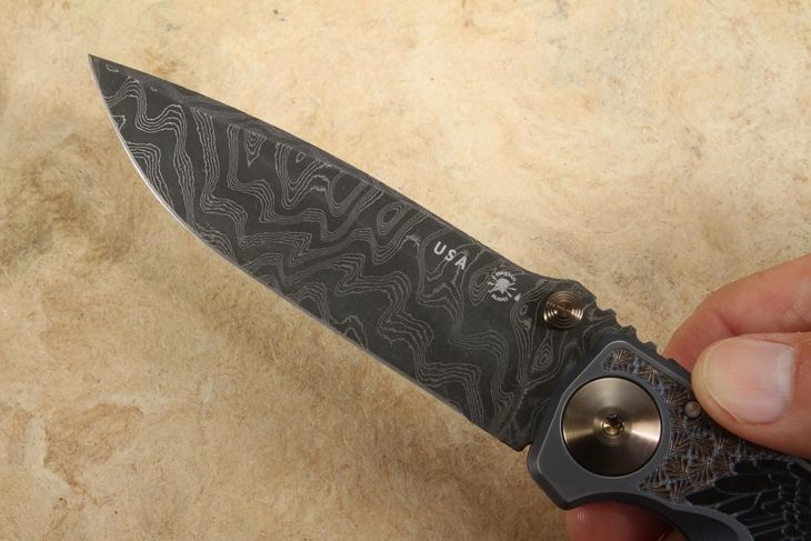 Spartan Harsey Folder - Angel - Chad Nichols Damascus