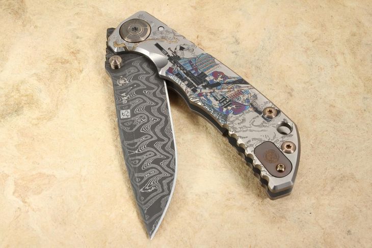 Spartan Harsey Folder - Special Edition Ronin Long Gunner and Damascus