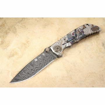 Spartan Harsey Folder - Special Edition Ronin Long Gunner and Damascus