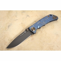 Spartan Harsey Folding Knife - Plague Doctor Black DLC MagnaCut Blade - Blue