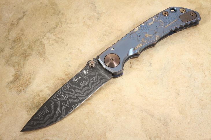 Spartan Harsey Folding Knife -Spartan Babe - Damascus