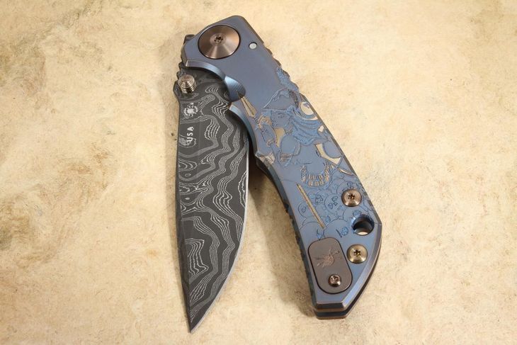 Spartan Harsey Folding Knife -Spartan Babe - Damascus