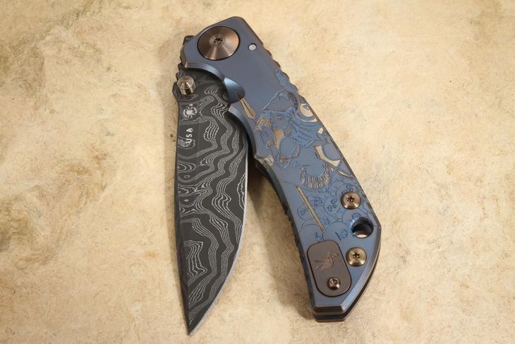 Spartan Harsey Folding Knife -Spartan Babe - Damascus