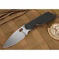Strider Knives SNG Black and Stone Washed Folding Knife - CPM-S30V