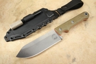 White River Firecraft FC5 - S35VN Steel - Green Canvas Micarta Survival Knife