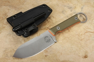 White River Firecraft FC3.5 Pro - OD Green & Orange G-10 - MagnaCut