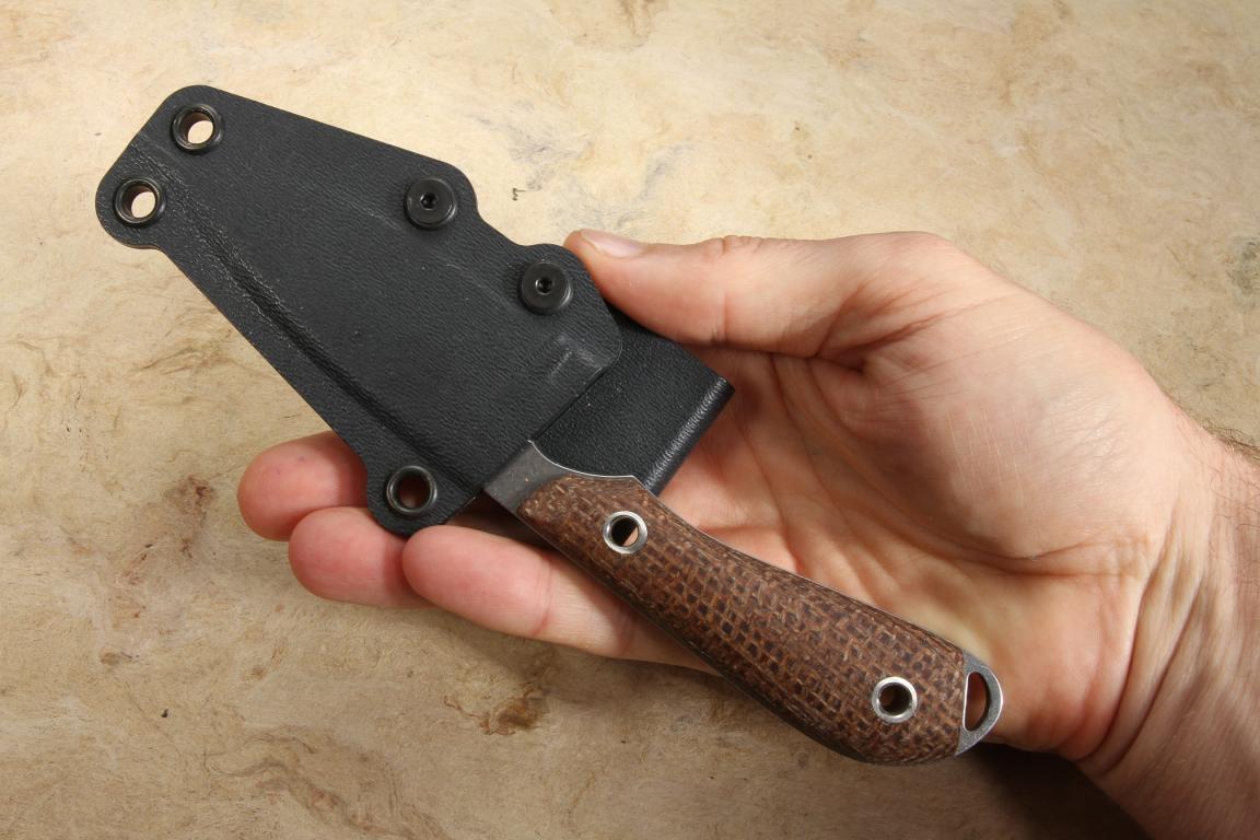 White River Caper Natural Burlap Micarta Hunting Knife Best Price