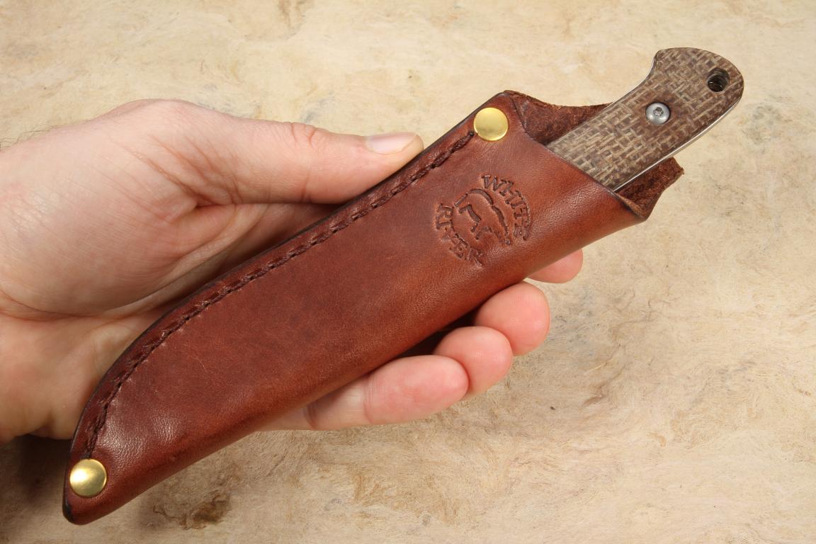 White River Small Game Natural Burlap Micarta Free Shipping