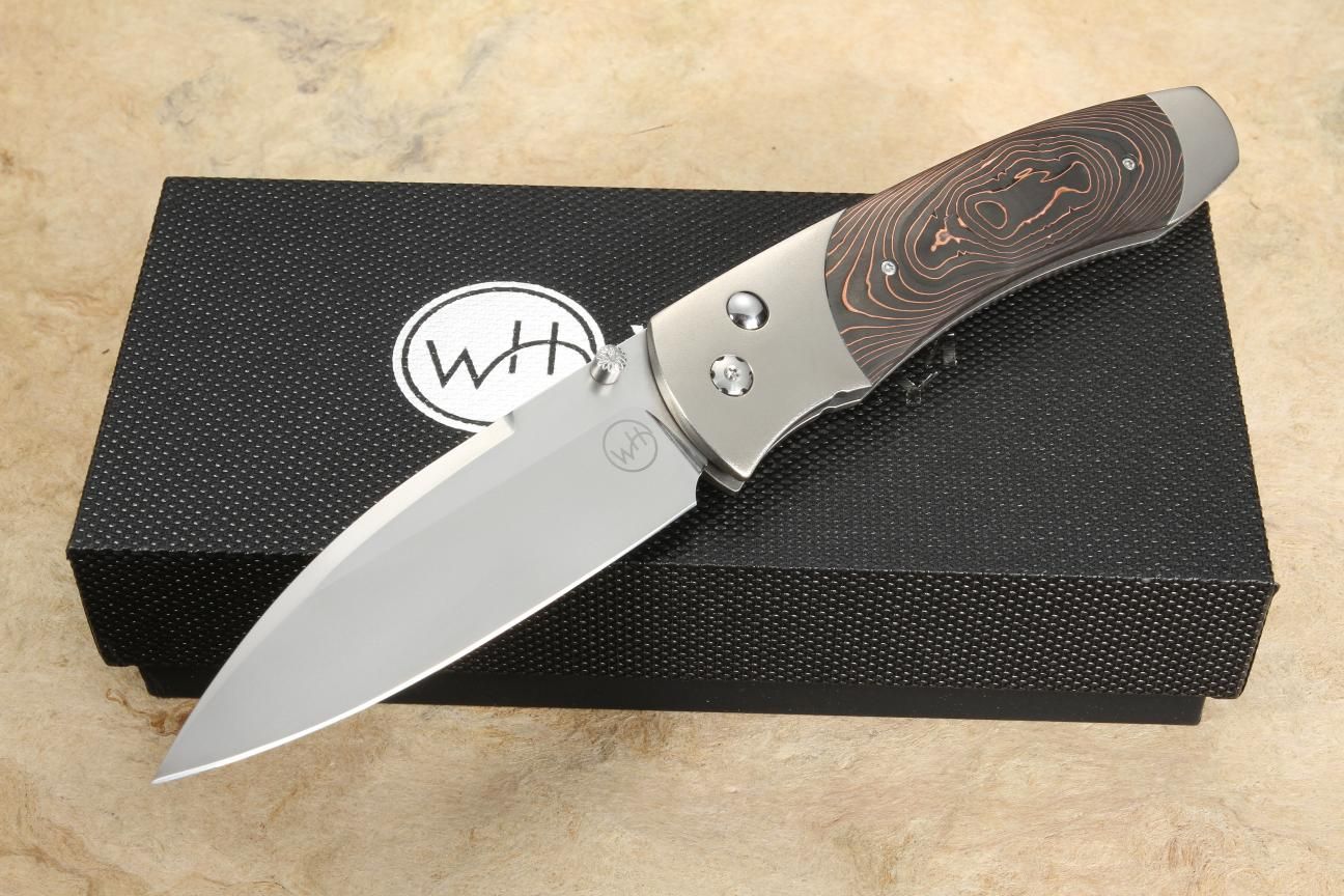 William Henry A3006 Folding Knife 3" Blade Carbon Fiber Handle
