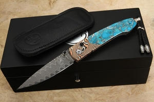 William Henry B10 Kingman - Zinc Matrix Turquoise & Mokume