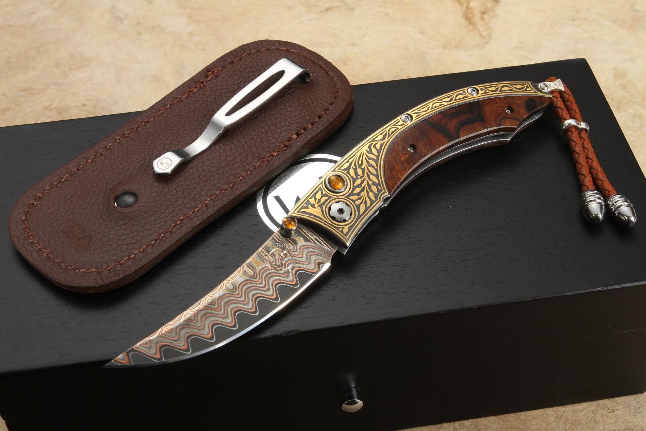 William Henry B11 Curve Koftgari and Damascus + Free Shipping