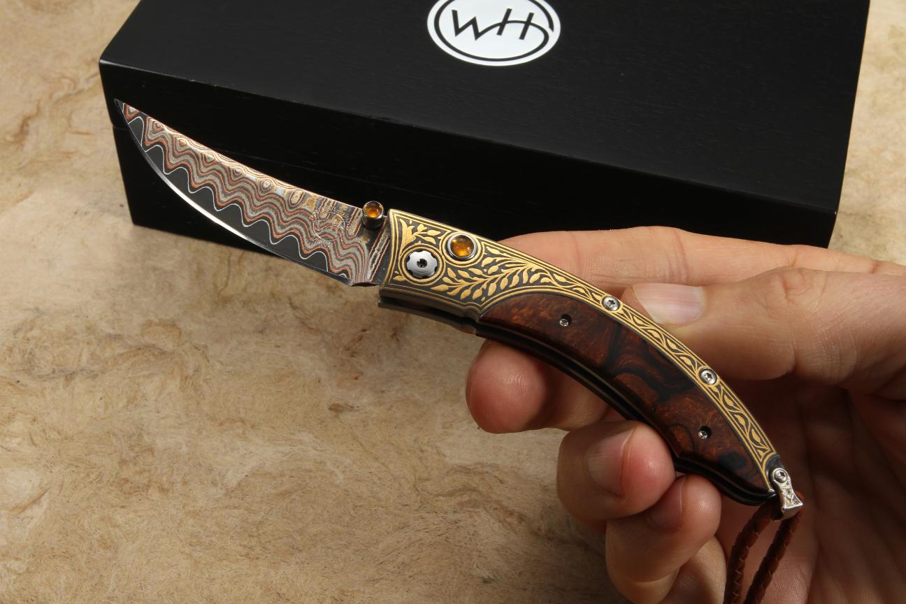 William Henry B11 Curve Koftgari and Damascus + Free Shipping