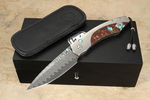 William Henry B12 Desert Blues - Turquoise & Wave Damascus - 37