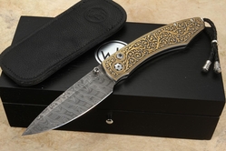 William Henry B12 Golden Vine - Gold Koftgari and Hornets Nest Damascus
