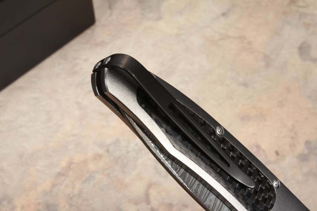 William Henry B30 Centrifuge Carbon Fiber & Damascus Folding Knife