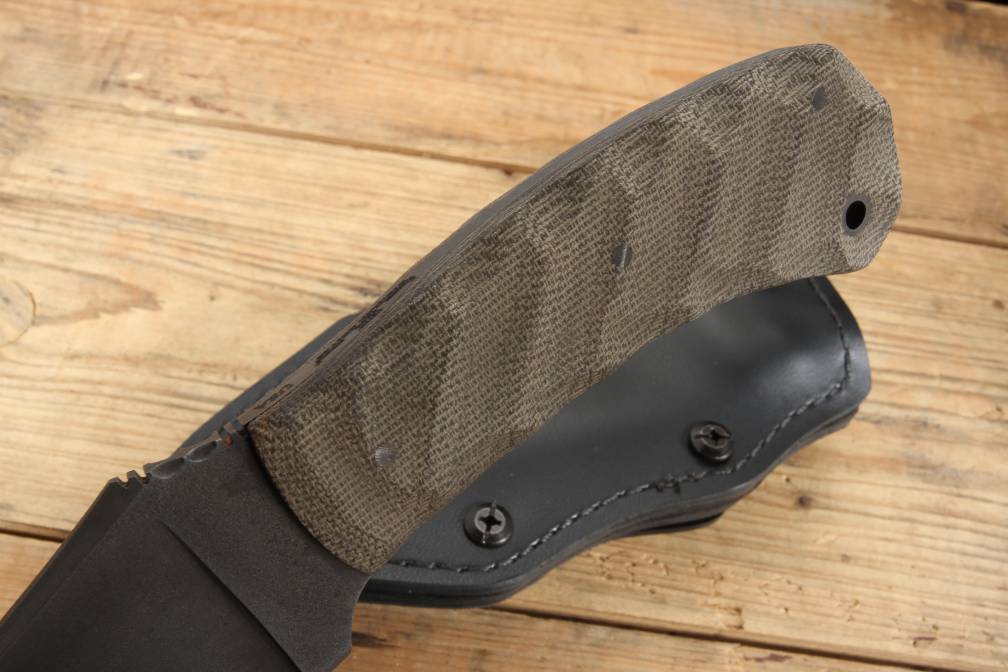 Winkler Belt Knife Sculpted Green Micarta Handle