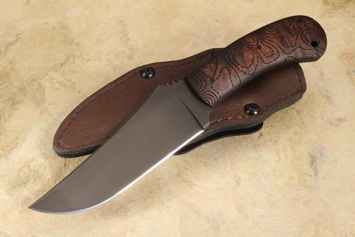 Winkler Belt Knife - Exclusive - Topo Pattern Maple Handle