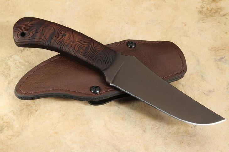 Winkler Belt Knife - Exclusive - Topo Pattern Maple Handle