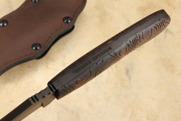 Winkler Belt Knife - Exclusive - Topo Pattern Maple Handle