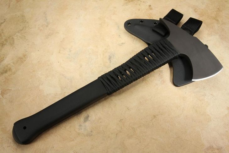 Winkler Combat Axe - Black Laminate - Black Cord Handle