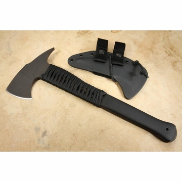 Winkler Combat Axe - Black Laminate - Black Cord Handle