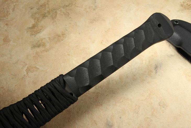 Winkler Hammer Combat Axe - Sculpted Black Laminate - Black Cord Handle